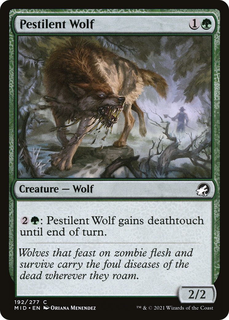 Pestilent Wolf [Innistrad: Midnight Hunt] | Silver Goblin