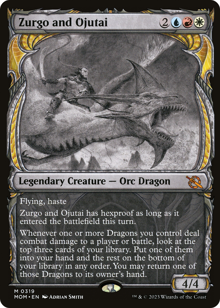 Zurgo and Ojutai (Showcase Planar Booster Fun) [March of the Machine] Foil