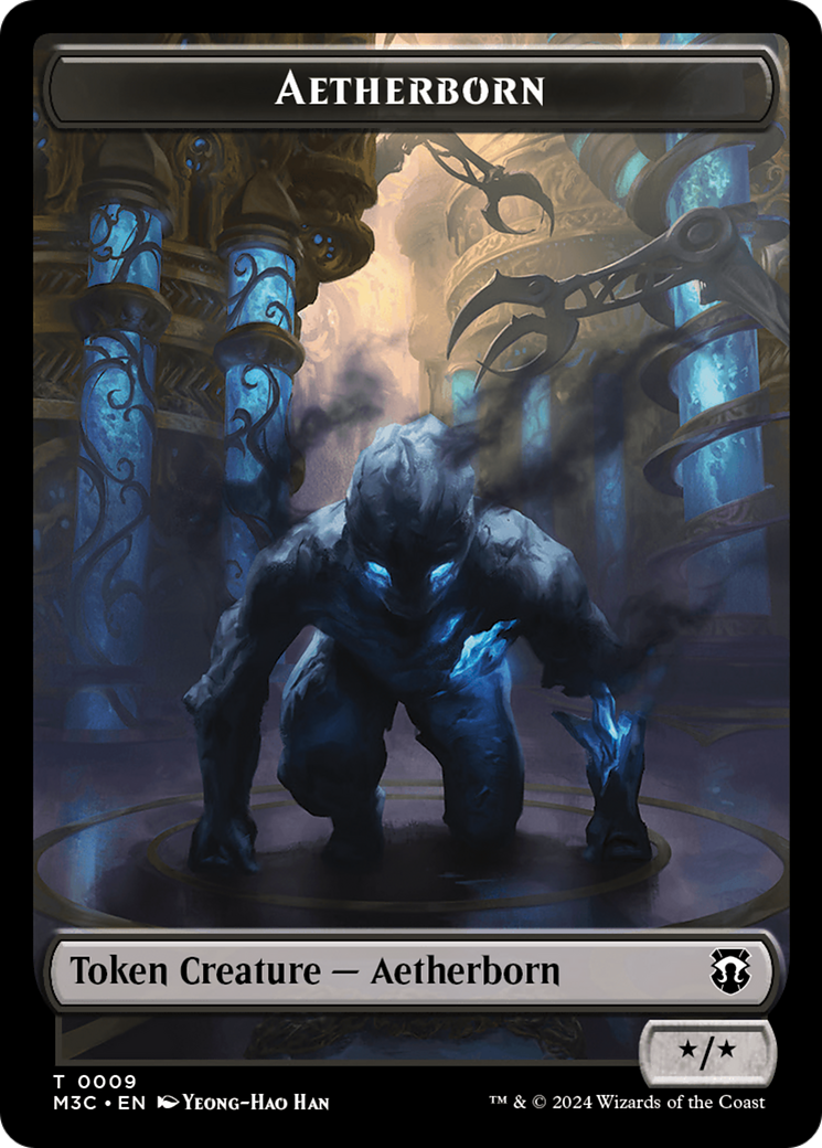 Aetherborn (Ripple Foil) // Thopter Double-Sided Token [Modern Horizons 3 Commander Tokens] | Silver Goblin