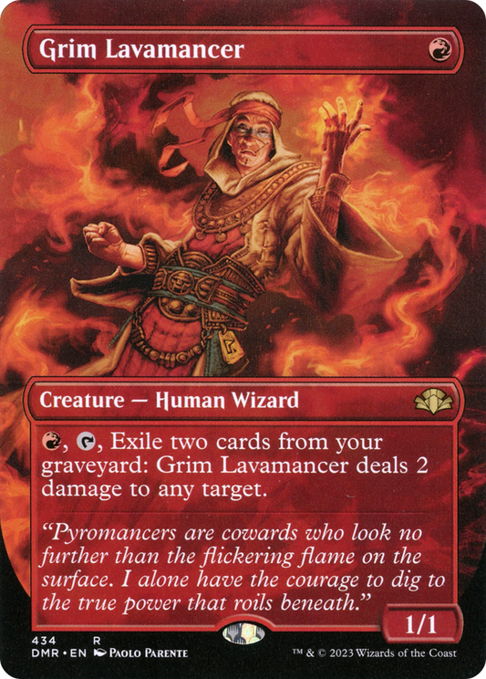 Grim Lavamancer (Borderless Alternate Art) [Dominaria Remastered]