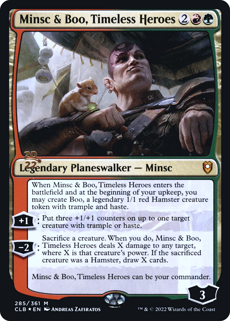 Minsc & Boo, Timeless Heroes [Commander Legends: Battle for Baldur's Gate Prerelease Promos] | Silver Goblin