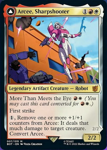 Arcee, Sharpshooter // Arcee, Acrobatic Coupe [Transformers] Foil