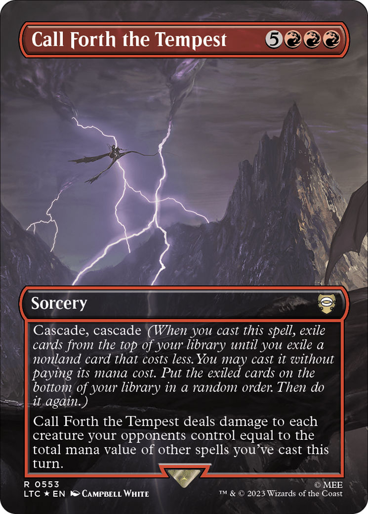 Call Forth the Tempest (Borderless) (Surge Foil) [The Lord of the Rings: Tales of Middle-Earth Commander] | Silver Goblin