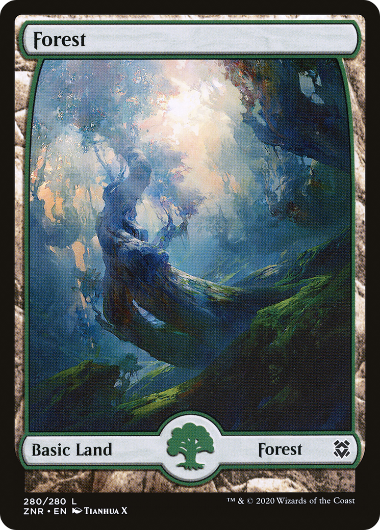 Forest (280) [Zendikar Rising] Foil