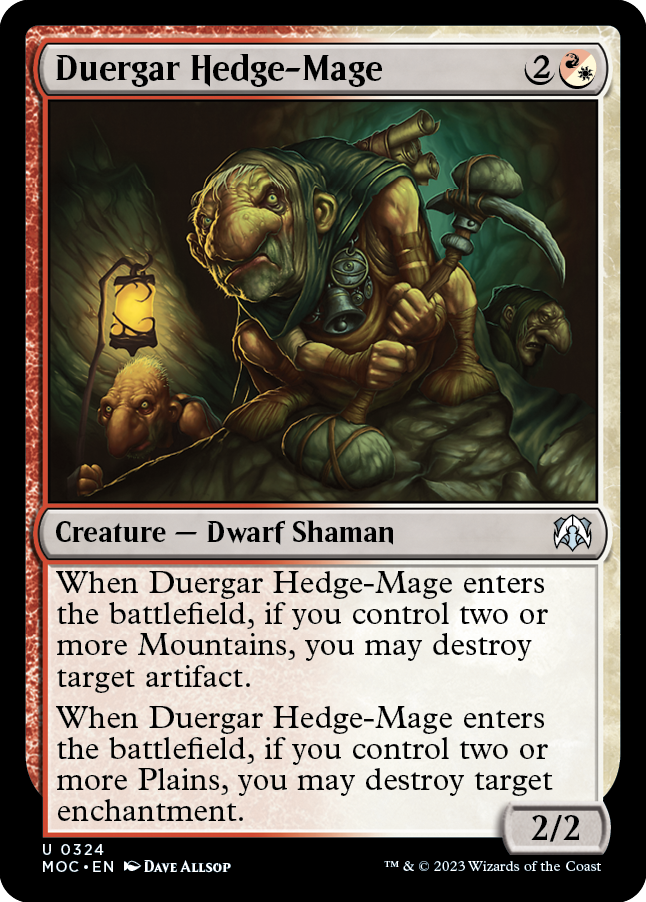 Duergar Hedge-Mage [March of the Machine Commander] | Silver Goblin