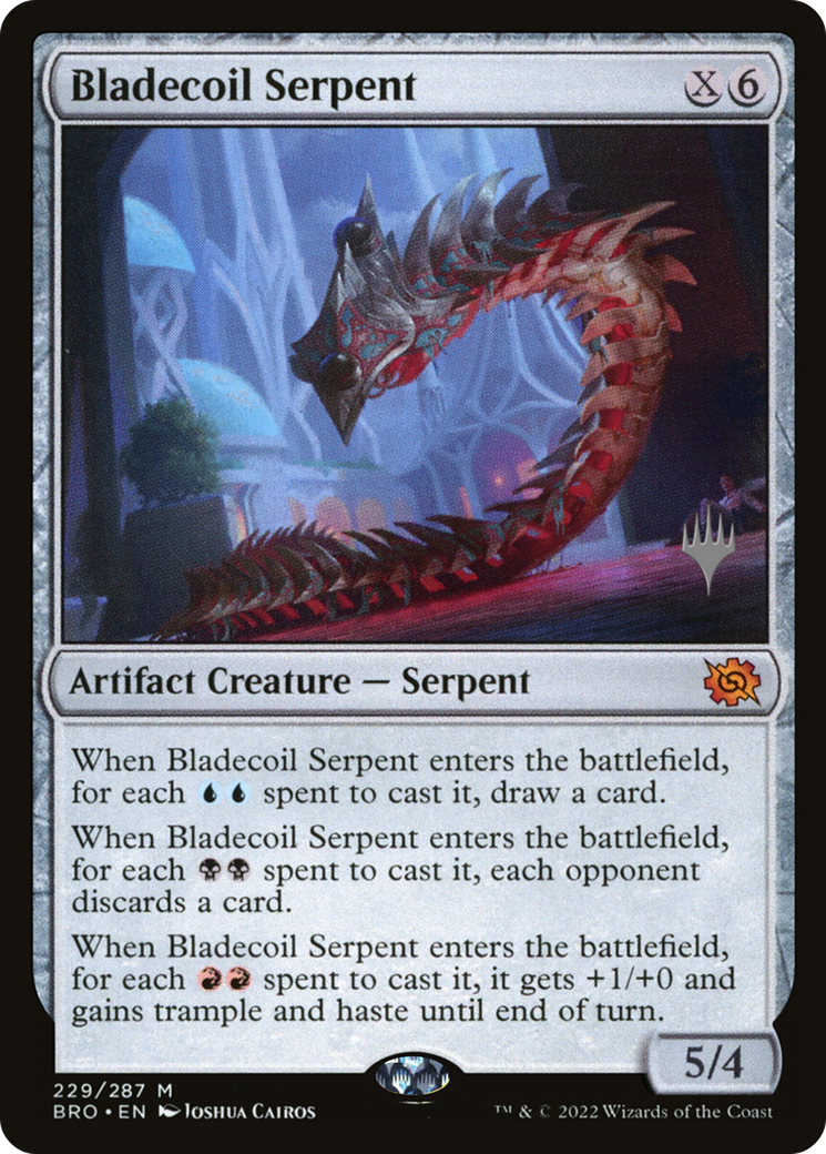 Bladecoil Serpent (Promo Pack) [The Brothers' War Promos] | Silver Goblin