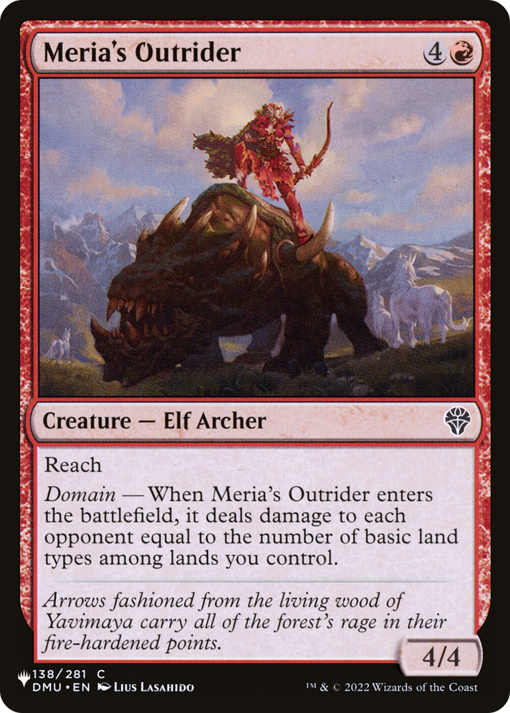 Meria's Outrider [The List Reprints] | Silver Goblin