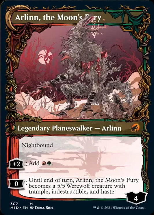 Arlinn, the Pack's Hope // Arlinn, the Moon's Fury (Showcase Equinox) [Innistrad: Midnight Hunt] Foil