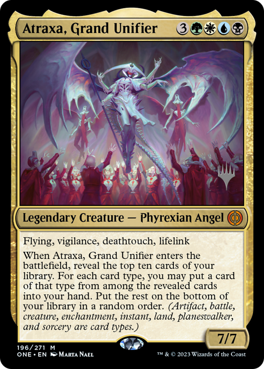 Atraxa, Grand Unifier (Promo Pack) [Phyrexia: All Will Be One Promos] Foil