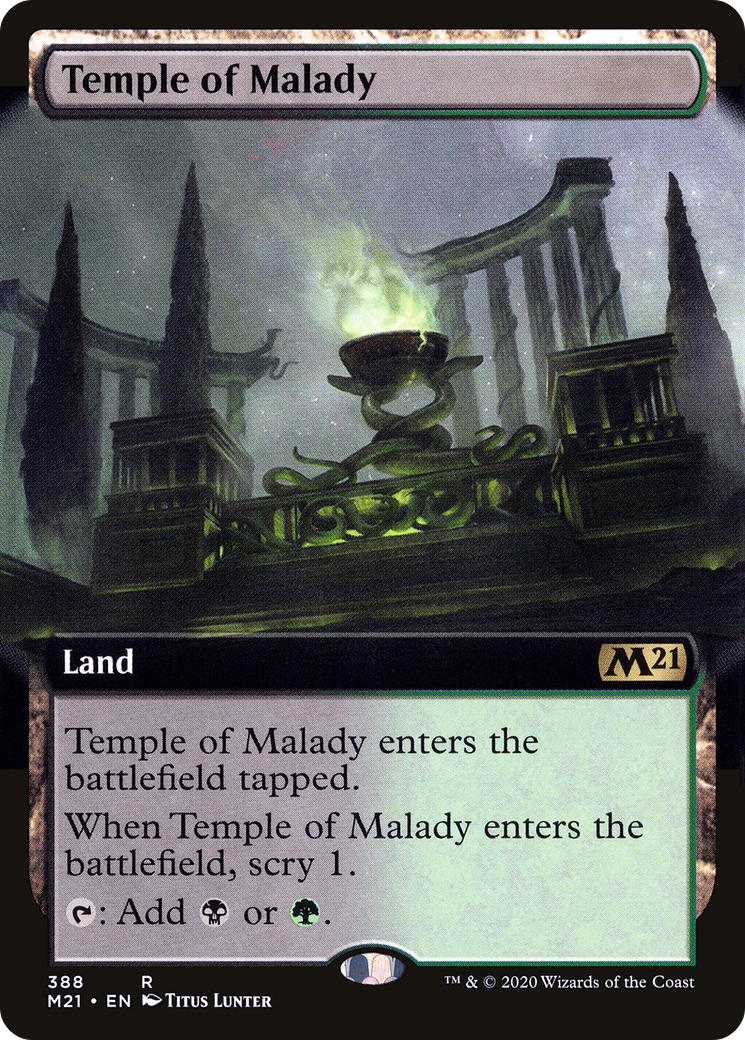 Temple of Malady (Extended Art) [Core Set 2021] Foil