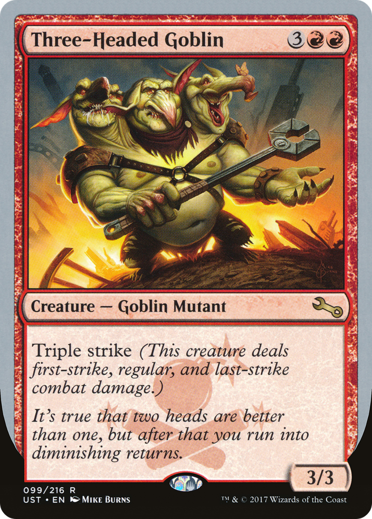 Three-Headed Goblin [Unstable] Foil