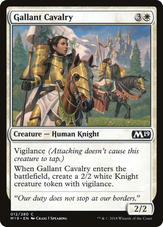 Gallant Cavalry [Core Set 2019] Foil