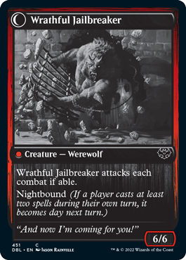 Weary Prisoner // Wrathful Jailbreaker [Innistrad: Double Feature] Foil
