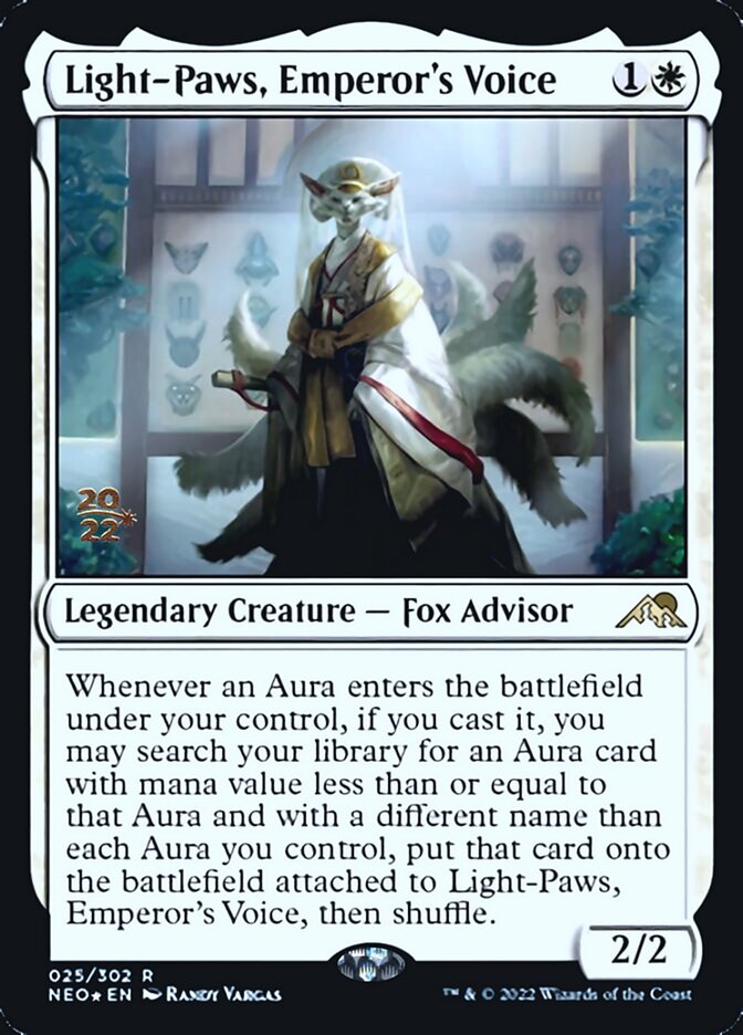 Light-Paws, Emperor's Voice [Kamigawa: Neon Dynasty Prerelease Promos] | Silver Goblin