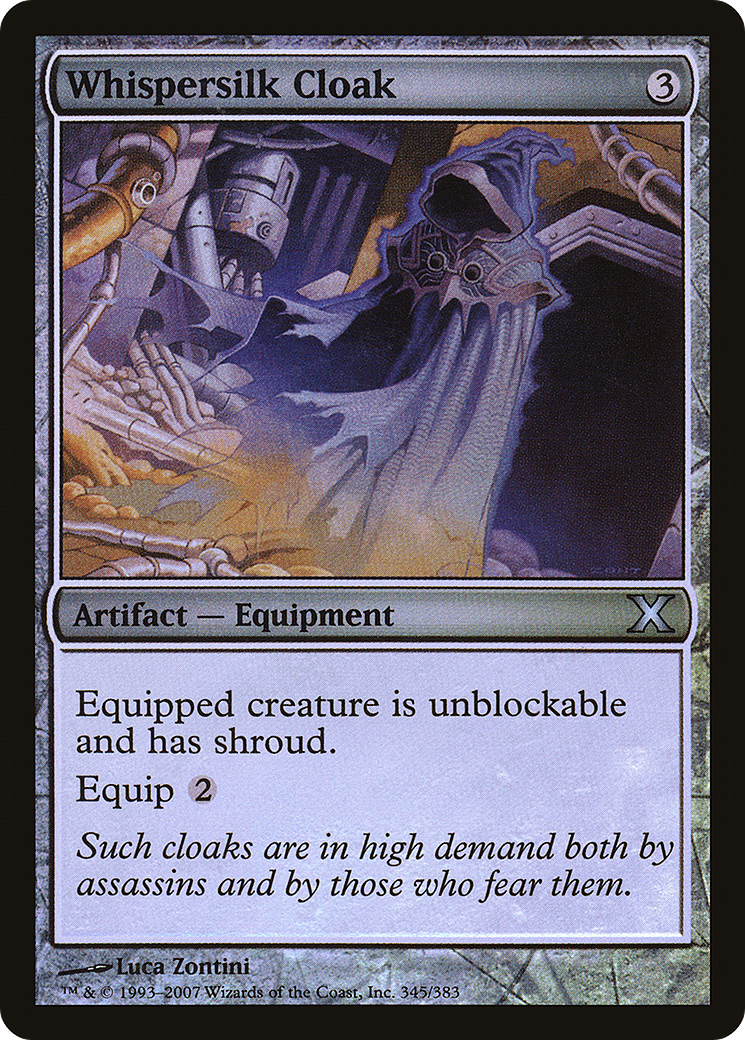 Whispersilk Cloak (345) Foil - Tenth Edition