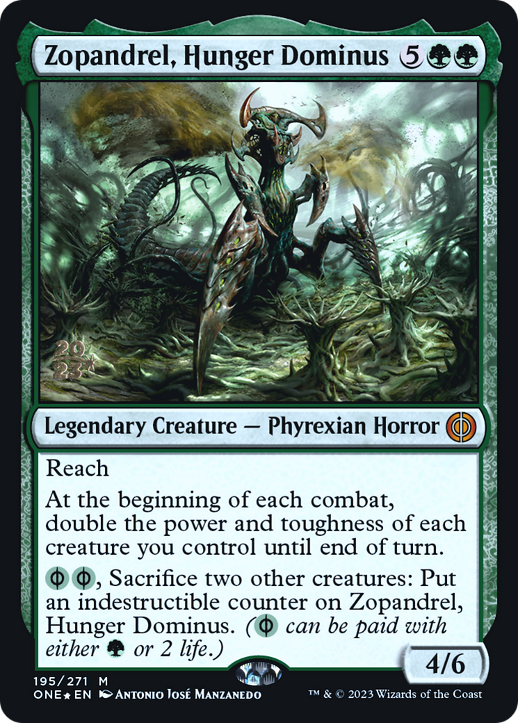 Zopandrel, Hunger Dominus [Phyrexia: All Will Be One Prerelease Promos] | Silver Goblin