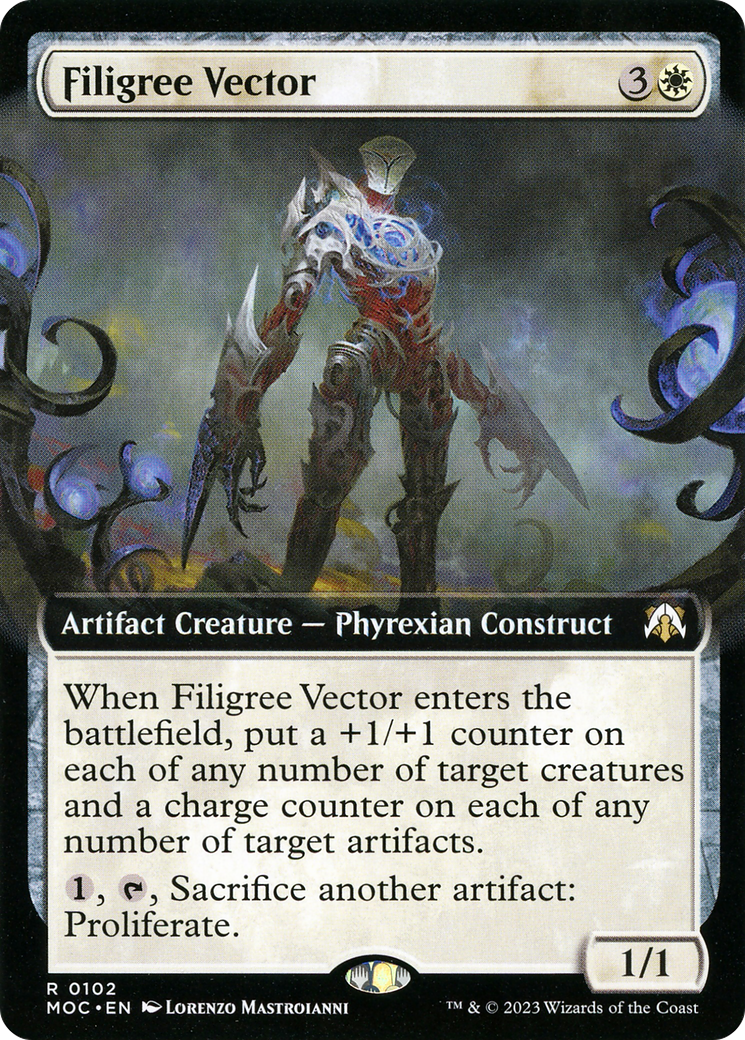 Filigree Vector (Extended Art) [March of the Machine Commander] | Silver Goblin