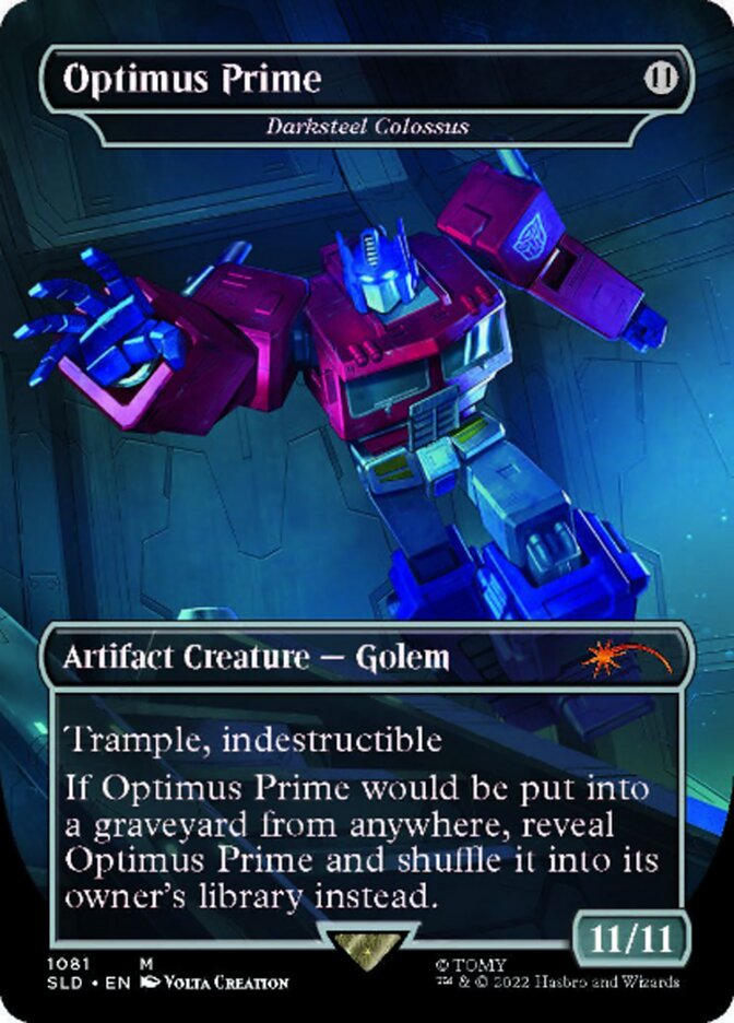 Darksteel Colossus - Optimus Prime (Borderless) [Secret Lair Drop Series] Foil