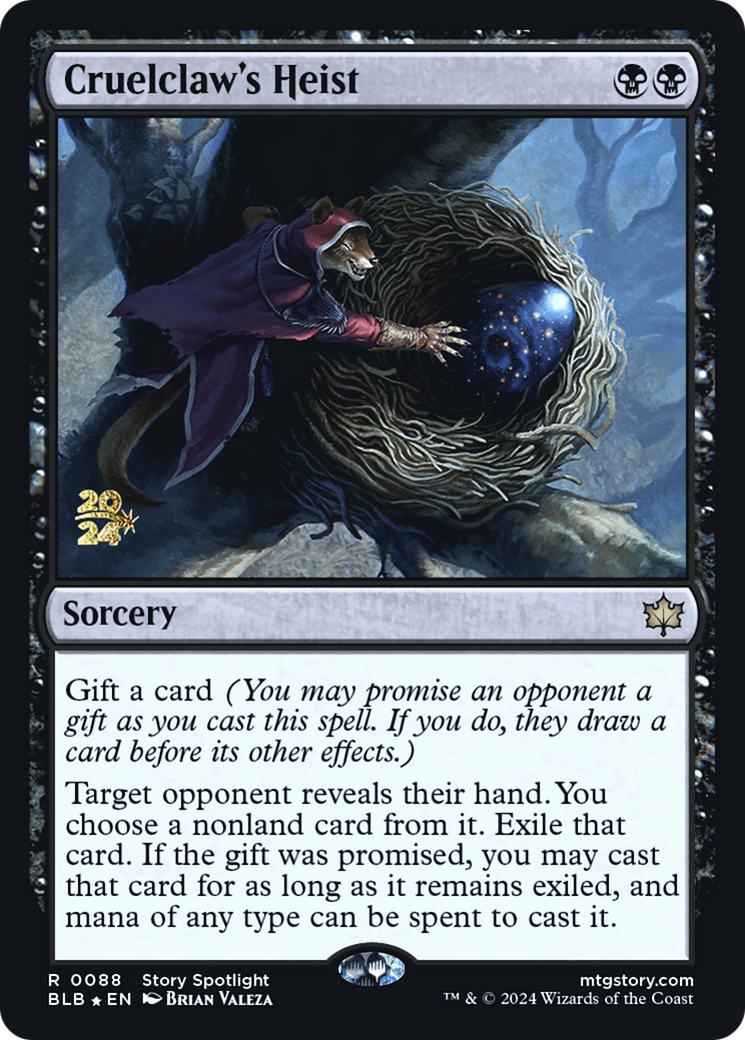 Cruelclaw's Heist [Bloomburrow Prerelease Promos] | Silver Goblin