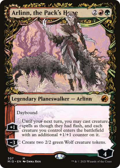 Arlinn, the Pack's Hope // Arlinn, the Moon's Fury (Showcase Equinox) [Innistrad: Midnight Hunt] Foil