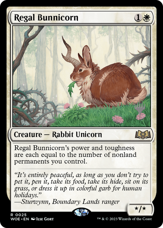 Regal Bunnicorn (Promo Pack) [Wilds of Eldraine Promos] Foil