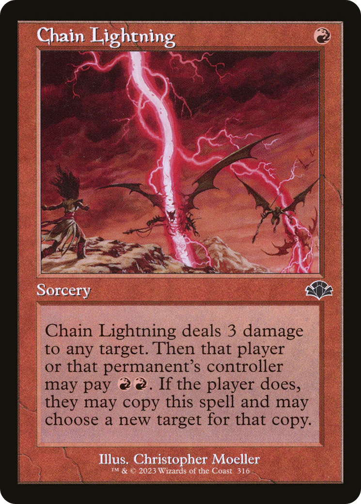 Chain Lightning (Retro) [Dominaria Remastered] Foil