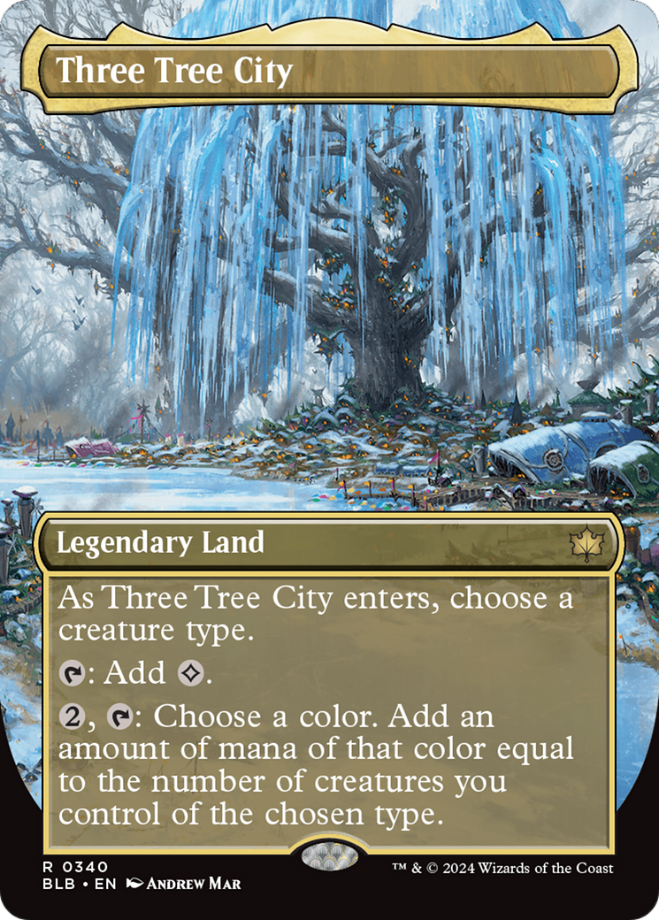 Three Tree City (Borderless) (0340) [Bloomburrow] | Silver Goblin
