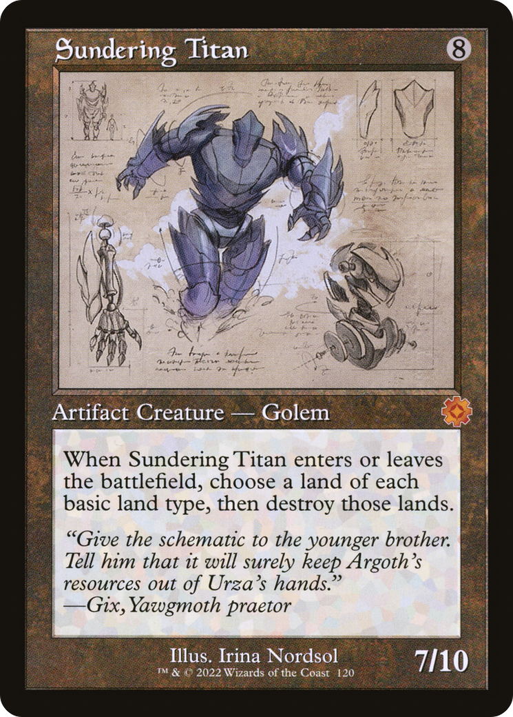 Sundering Titan (Retro Schematic) [The Brothers' War Retro Artifacts] | Silver Goblin