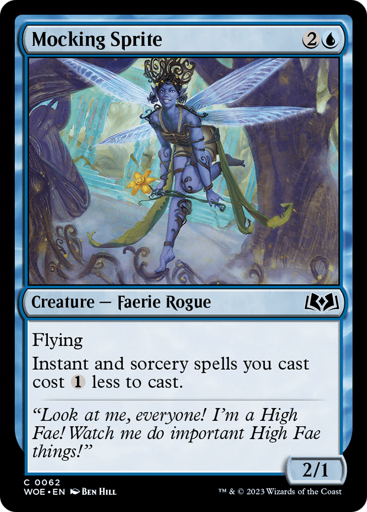 Mocking Sprite [Wilds of Eldraine] Foil