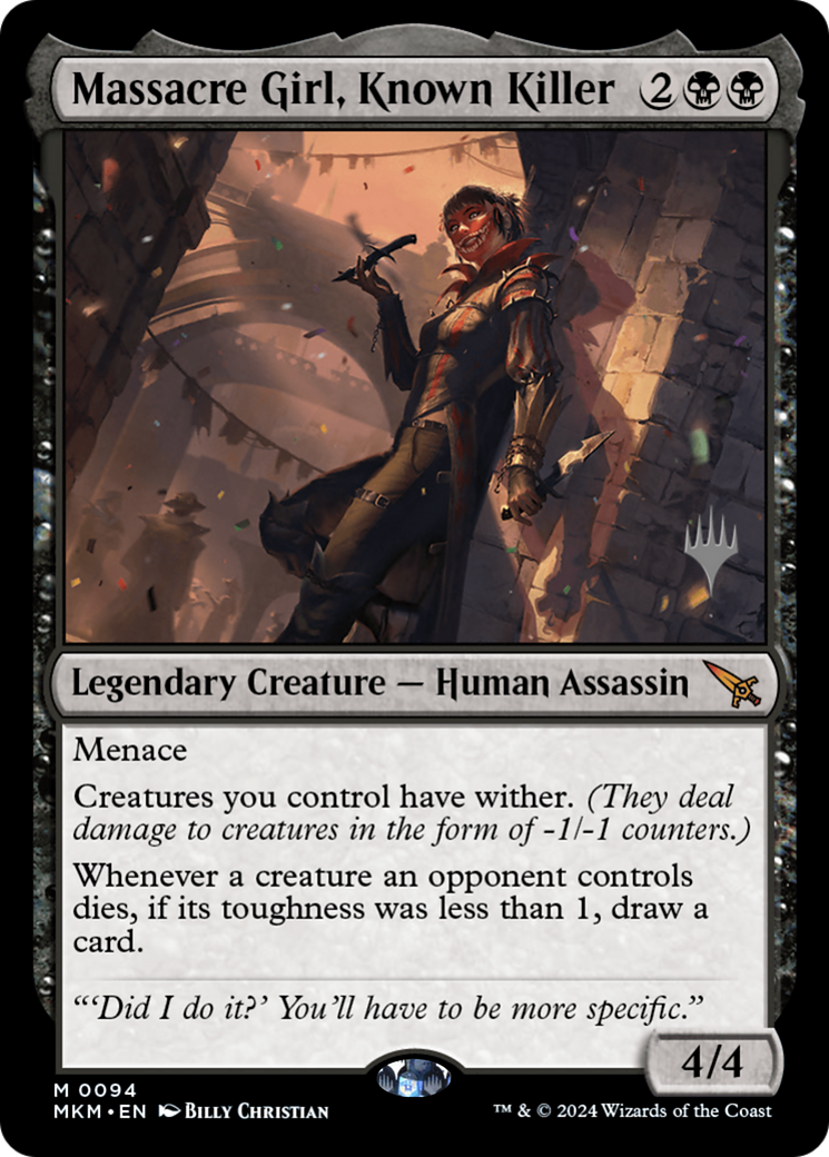 Massacre Girl, Known Killer (Promo Pack) [Murders at Karlov Manor Promos] Foil