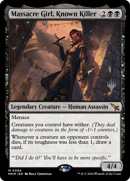Massacre Girl, Known Killer (Promo Pack) [Murders at Karlov Manor Promos] Foil