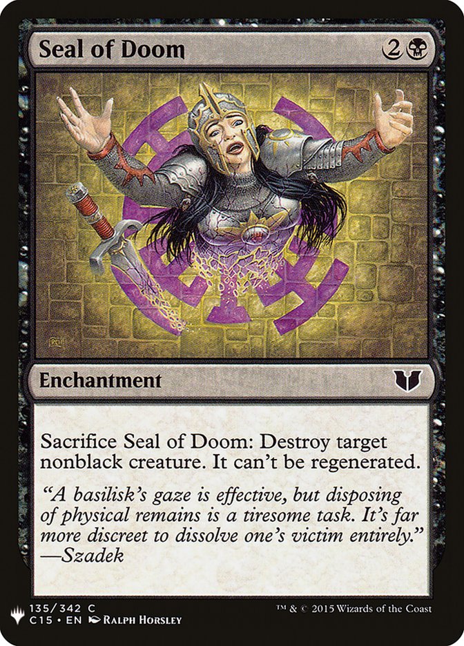 Seal of Doom [Mystery Booster] | Silver Goblin