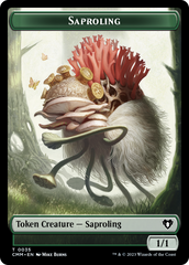 Saproling // Dragon (0021) Double-Sided Token [Commander Masters Tokens] | Silver Goblin