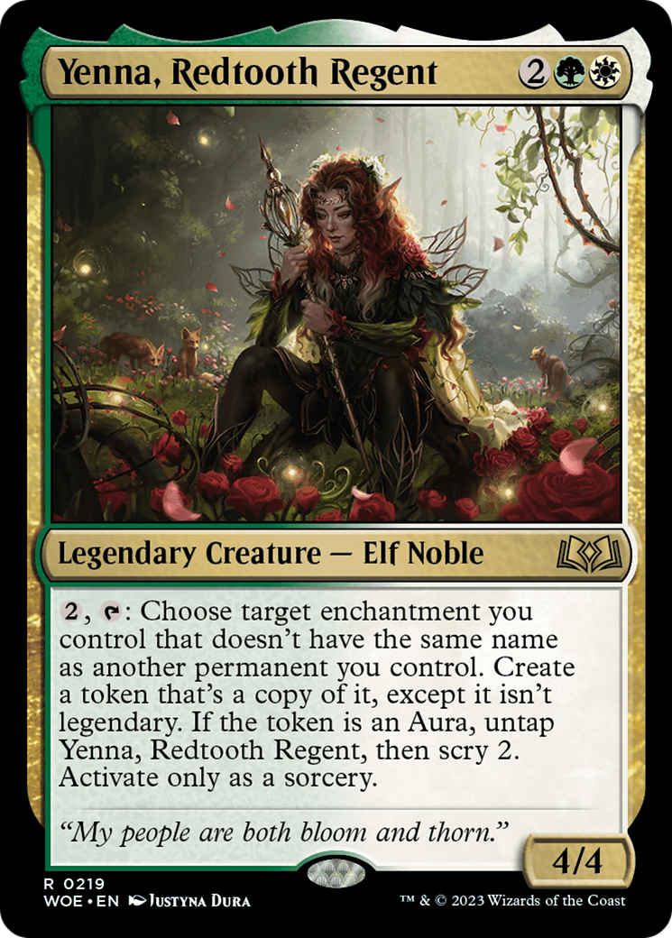 Yenna, Redtooth Regent (219) Foil - Wilds of Eldraine