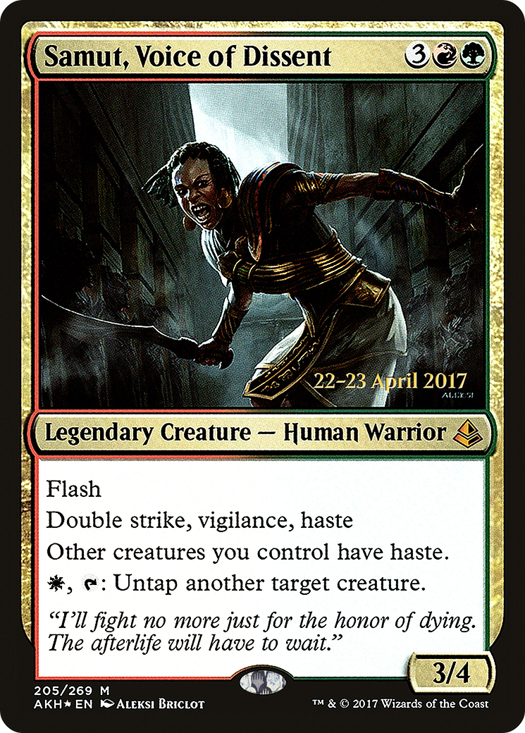 Samut, Voice of Dissent [Amonkhet Prerelease Promos] | Silver Goblin