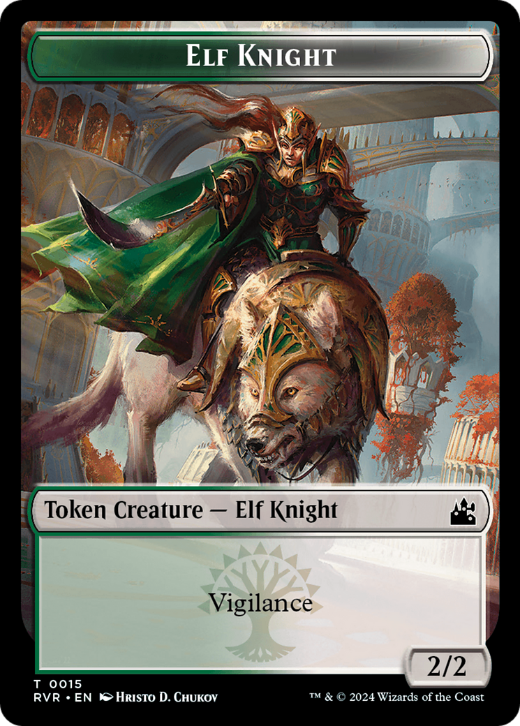 Elf Knight // Goblin (0009) Double-Sided Token [Ravnica Remastered Tokens] | Silver Goblin