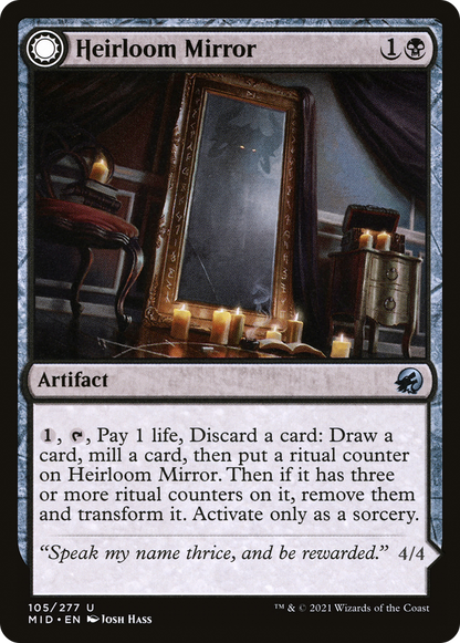 Heirloom Mirror // Inherited Fiend [Innistrad: Midnight Hunt] Foil