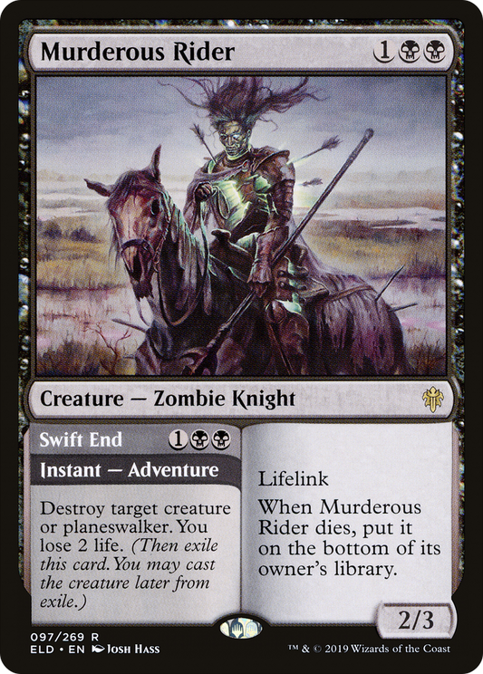 Murderous Rider // Swift End [Throne of Eldraine] Foil
