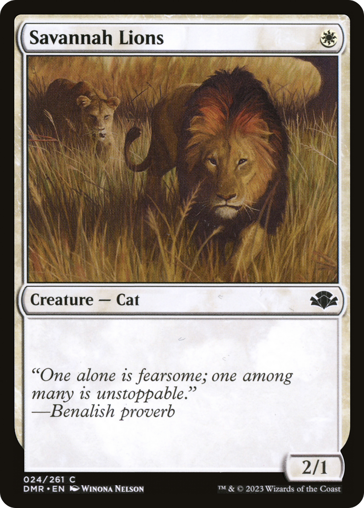 Savannah Lions [Dominaria Remastered] | Silver Goblin