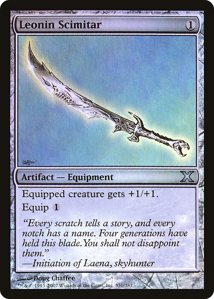 Leonin Scimitar (331) Foil - Tenth Edition