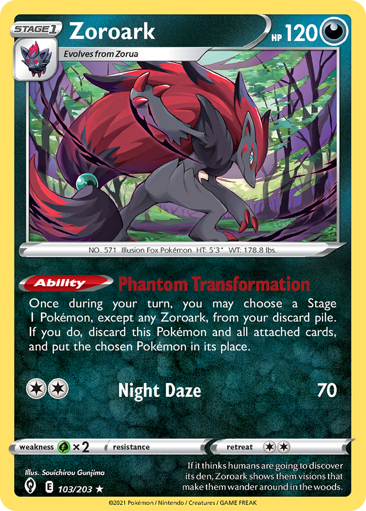 Zoroark (103/203) (Theme Deck Exclusive) [Sword & Shield: Evolving Skies] | Silver Goblin