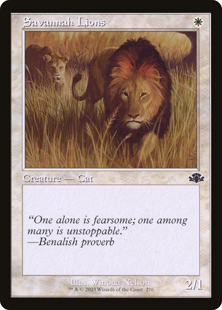 Savannah Lions (Retro) [Dominaria Remastered] | Silver Goblin