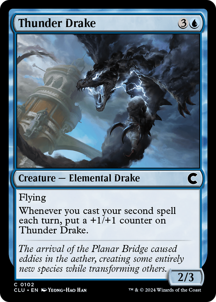 Thunder Drake [Ravnica: Clue Edition] | Silver Goblin