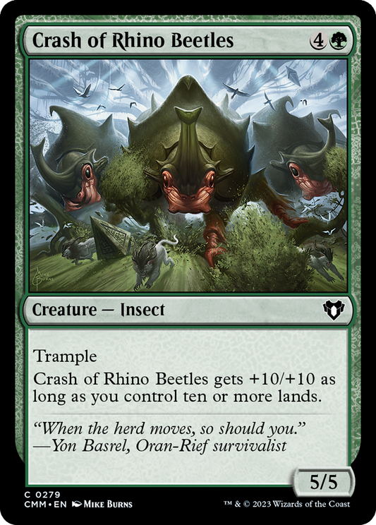 Crash of Rhino Beetles [Commander Masters] Foil