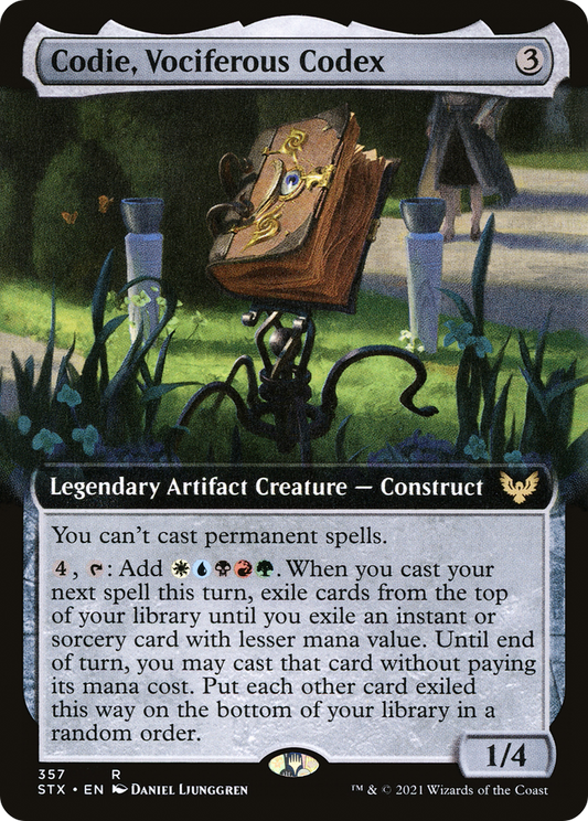 Codie, Vociferous Codex (Extended Art) [Strixhaven: School of Mages] Foil
