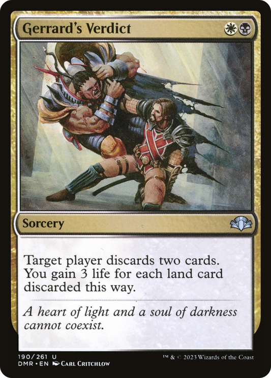 Gerrard's Verdict [Dominaria Remastered] Foil