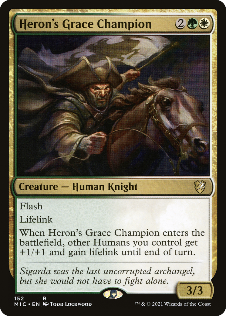 Heron's Grace Champion [Innistrad: Midnight Hunt Commander] | Silver Goblin