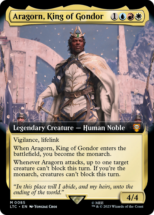 Aragorn, King of Gondor (Extended Art) [The Lord of the Rings: Tales of Middle-Earth Commander] Foil