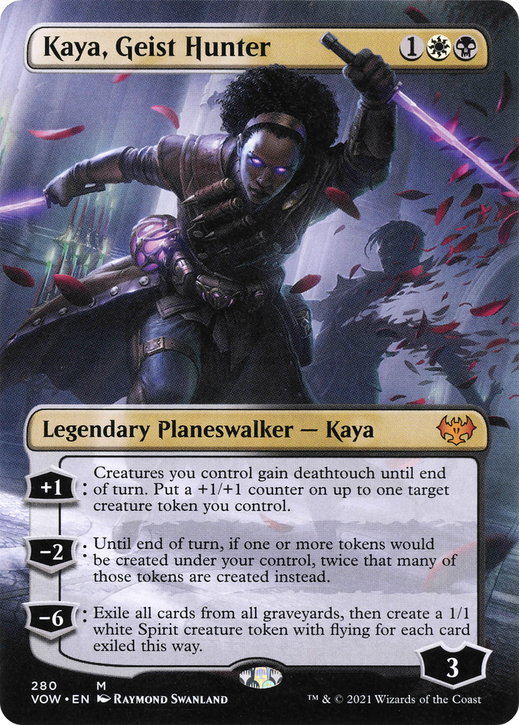 Kaya, Geist Hunter (Borderless) [Innistrad: Crimson Vow] Foil