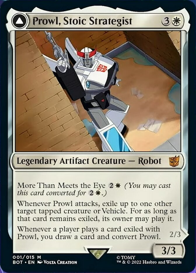 Prowl, Stoic Strategist // Prowl, Pursuit Vehicle [Transformers] Foil